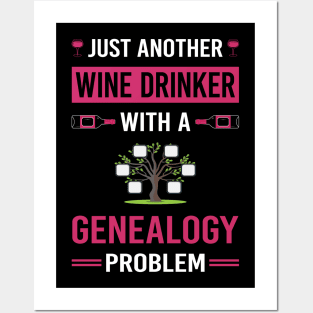 Wine Drinker Genealogy Genealogist Posters and Art